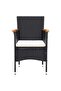 9 Piece Garden Dining Set with Cushions Poly Rattan Black - 5