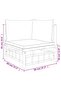 6 Piece Garden Lounge Set with Cream White Cushions Bamboo - 3