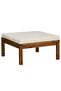 9 Piece Garden Lounge Set with Cream Cushion Solid Acacia Wood - 5