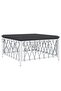 5 Piece Garden Lounge Set with Cushions White Steel - 5