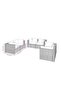6 Piece Garden Lounge Set with Cushions Poly Rattan Brown - 3