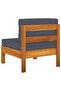 7 Piece Garden Lounge Set with Dark Grey Cushions Acacia Wood - 2