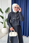 Hola Denim Jacket Skirt Hijab Set - Navy Blue - 6