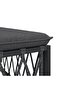 3 Piece Garden Lounge Set with Cushions Anthracite Steel - 6