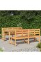 3 Piece Garden Dining Set Solid Wood Teak