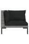 10 Piece Garden Lounge Set with Cushions Poly Rattan Dark Grey - 5