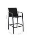 5 Piece Garden Bar Set Black - 3
