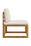 4 Piece Garden Lounge Set with Cushion Cream Solid Acacia Wood - 5