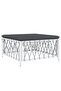 5 Piece Garden Lounge Set with Cushions White Steel - 5
