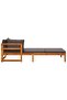Sun Loungers with Dark Grey Cushions 2 pcs Acacia Wood - 2