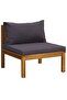 4-Seater Garden Sofa with Cushion Solid Acacia Wood - 2