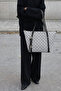 Women's Monogram Gray Ring Charm Detailed Zippered Shoulder Bag En42 Size27 Sofia - 2