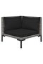 5 Piece Garden Lounge Set with Cushions Poly Rattan Dark Grey - 4