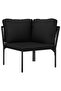 6 Piece Garden Lounge Set with Cushions Black PVC - 5