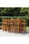 9 Piece Garden Bar Set Solid Wood Acacia