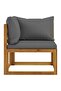 10 Piece Garden Lounge Set with Cushion Solid Acacia Wood - 4