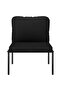 3 Piece Garden Lounge Set with Cushions Black PVC - 7