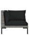 10 Piece Garden Lounge Set with Cushions Poly Rattan Dark Grey - 5