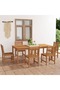 7 Piece Garden Dining Set Solid Teak Wood