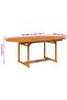 5 Piece Garden Dining Set Solid Acacia Wood 150-200 cm - 3