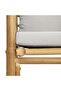 12 Piece Garden Lounge Set with Light Grey Cushions Bamboo - 8