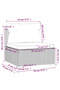 8 Piece Garden Lounge Set with Cushions Poly Rattan Grey - 5