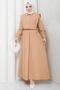 Bolero Elastic Waist Hijab Dress Camel Hm262756 - 2