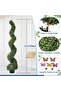 Artificial Boxwood Topiary Trees, 152cm Tall Faux Greenery Plant for Indoor and Outdoor, 2 Pcs - 5