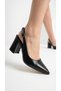 Women's Pointed Toe Slingback Thick (8cm) Heeled Classic Shoes – Casual & Office Stylish Heels