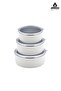 6 Piece Crispella 14-16-18 cm Enamel Storage Container Set – White - 2
