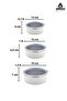 6 Piece Crispella 14-16-18 cm Enamel Storage Container Set – White - 6