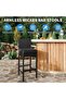 2-Pack Wicker Rattan Outdoor Barstools with Removable Cushions for Outdoor Garden & Backyard - 4