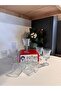 Rosalin Crystal Cut Look Coffee Side Glass with Foot for 6 People - 4