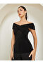 Women Black Off-Shoulder Twist Knit Top - 3