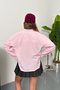 Women's Long Sleeve Accessory Detailed Crop Shirt Pink - 26Y 2126 - 5