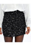 Women's Mini Sequined Skirt with Shorts