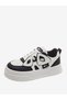 Women Applique Detail Lace Up Sneakers - 2