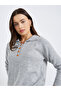 Women Grey Polo Collar Knit Sweater
