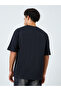 Men Black Graphic Print Oversized T-Shirt - 5