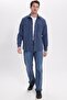 Men's regular fit classic striped double pocket flap carpenter shirt - 4