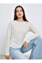 Women Cream Long Sleeve Knit Top - 3