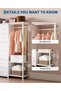 16-Drawer Tall Dresser with Clothes Rack Storage Dresser for Bedroom for Clothes, Shoes, Accessories - 3