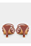 Women Tan Strappy Stiletto Heel Sandals - 4