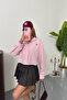 Women's Long Sleeve Accessory Detailed Crop Shirt Pink - 26Y 2126 - 4