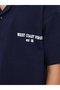 Boys Navy Blue LA Print Collared Shirt - 4