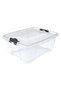 Transparent Plastic Storage Box with Lid 20L