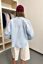 Women's Long Sleeve Accessory Detailed Crop Shirt Blue - 26Y 2126 - 4