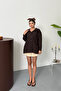 Women's Long Sleeve Single Pocket Loose Shirt Brown - 26Y 2131 - 3