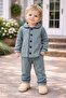 Baby Buttoned Pajama Set Soft Fabric Long Sleeve Relaxed Fit Baby Boy Sleep Set - 2