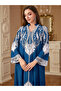 Women Paisley Print Long Sleeve Jalabiya - 5